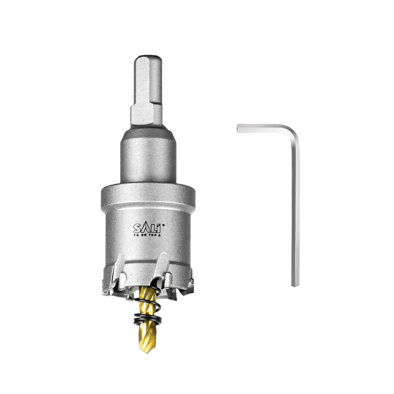 SALI 1-3/16" (30mm) TCT Hole Saw Kit Tungsten Carbide Tipped Hole Saw Drill Bit with Titanium-Plated Pilot Drill bit for Metal, Stainless Steel, Iron, Wood, Plastic - Image 1